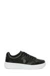 Pantofi sport din piele cu logo, Negru