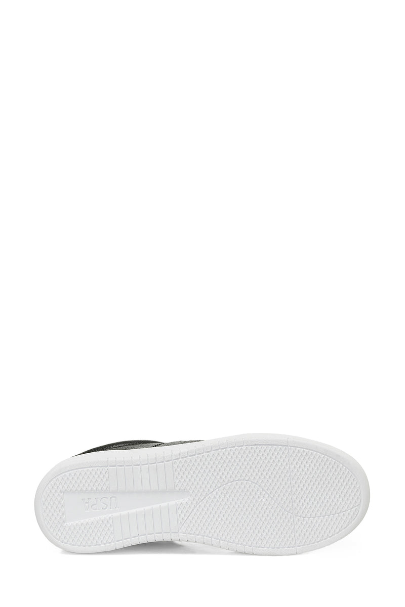 Pantofi sport din piele cu logo, Negru