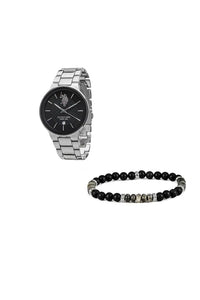 Set de Ceas si Bratara din Margele de Onyx