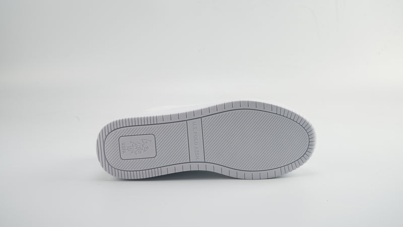 Pantofi sport din piele ecologica cu logo, Alb