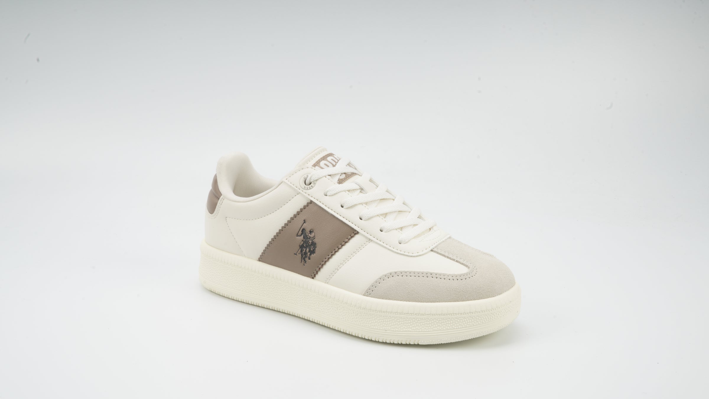 Pantofi sport din piele ecologica si piele intoarsa cu logo