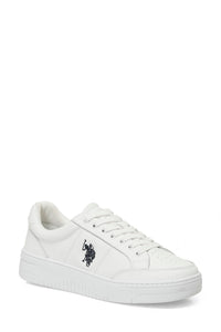 Pantofi Sport Din Piele Cu Logo, Alb