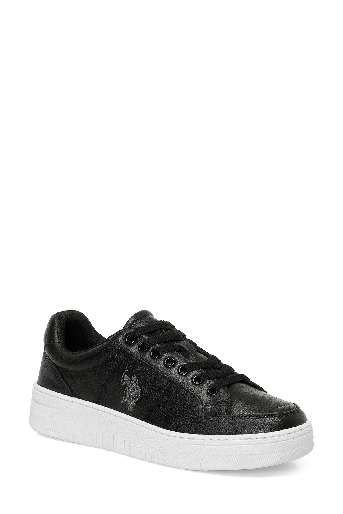 Pantofi Sport Din Piele Cu Logo, Negru