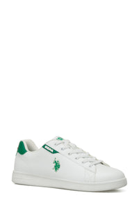 Pantofi Sport Din Piele Ecologica Cu Logo, Alb