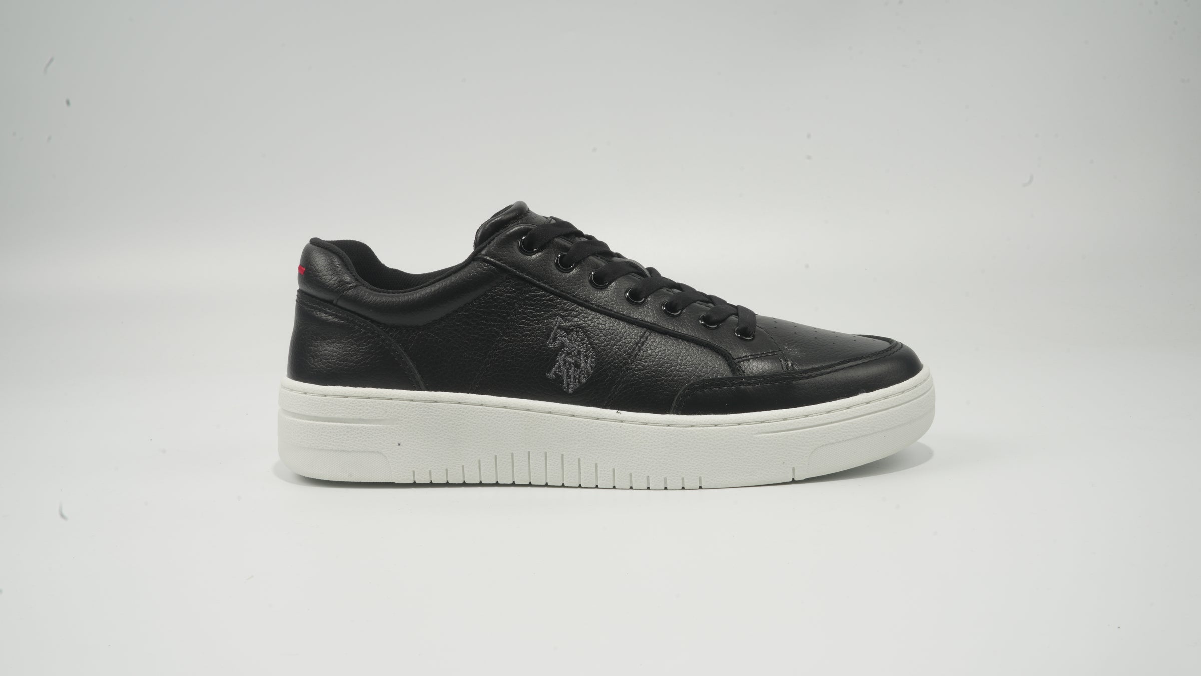 Pantofi Sport Din Piele Cu Detaliu Logo, Negru