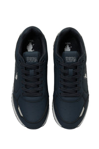 Pantofi sport barbati din piele ecologica cu logo, Bleumarin