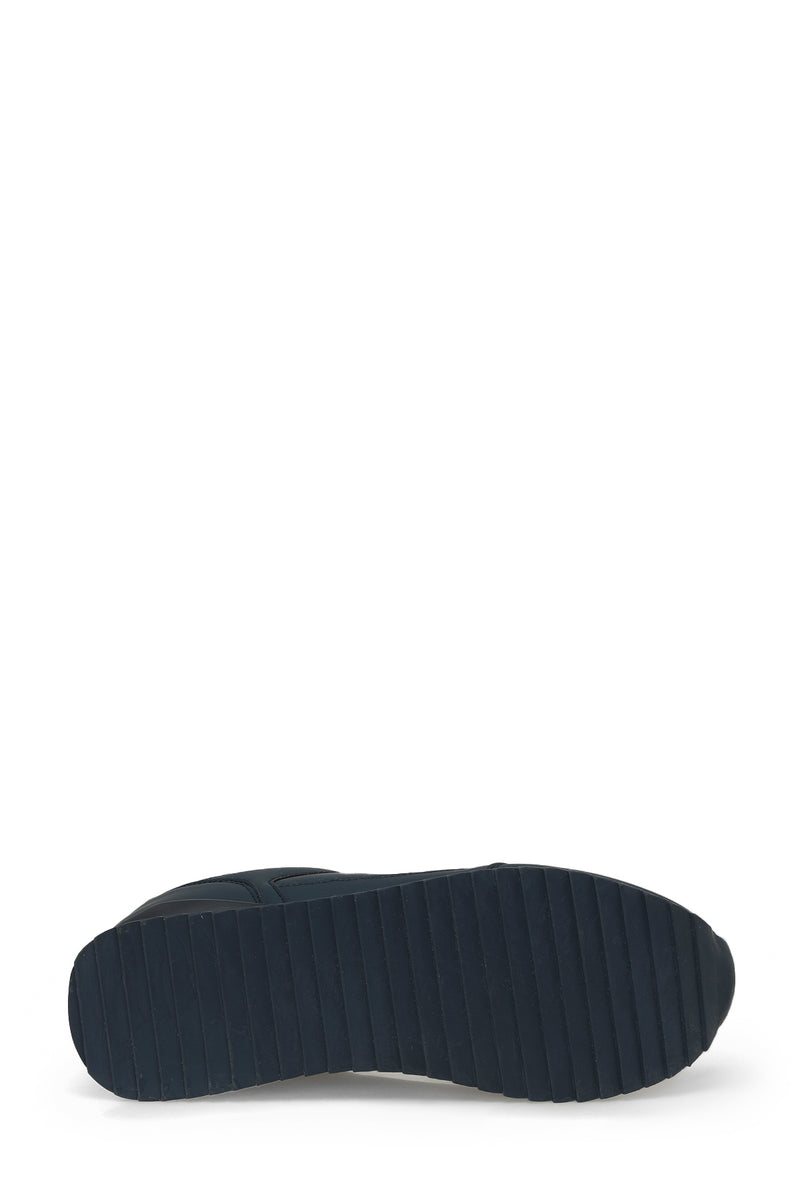 Pantofi sport barbati din piele ecologica cu logo, Bleumarin