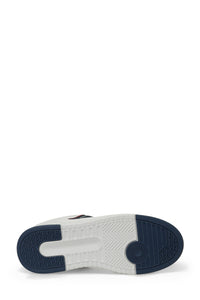 Pantofi sport din piele ecologica cu detaliu logo, Alb