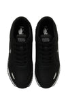Pantofi sport barbati din piele ecologica cu logo, Negru