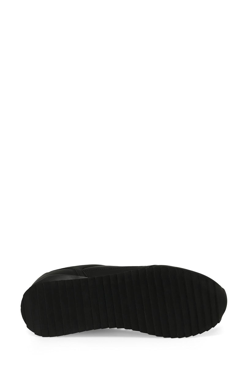 Pantofi sport barbati din piele ecologica cu logo, Negru