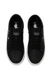 Pantofi sport din piele ecologica cu detaliu logo, Negru