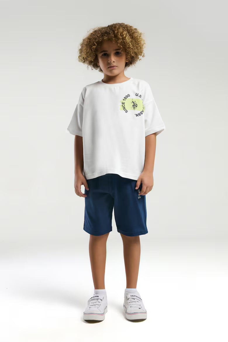 Set de Tricou de Bumbac si Pantaloni Scurti, 2 Piese