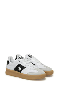 Pantofi sport din piele ecologica si piele intoarsa cu logo