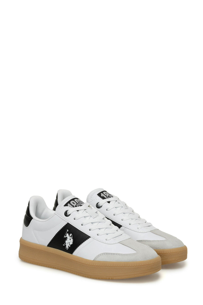 Pantofi sport din piele ecologica si piele intoarsa cu logo