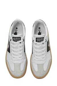 Pantofi sport din piele ecologica si piele intoarsa cu logo