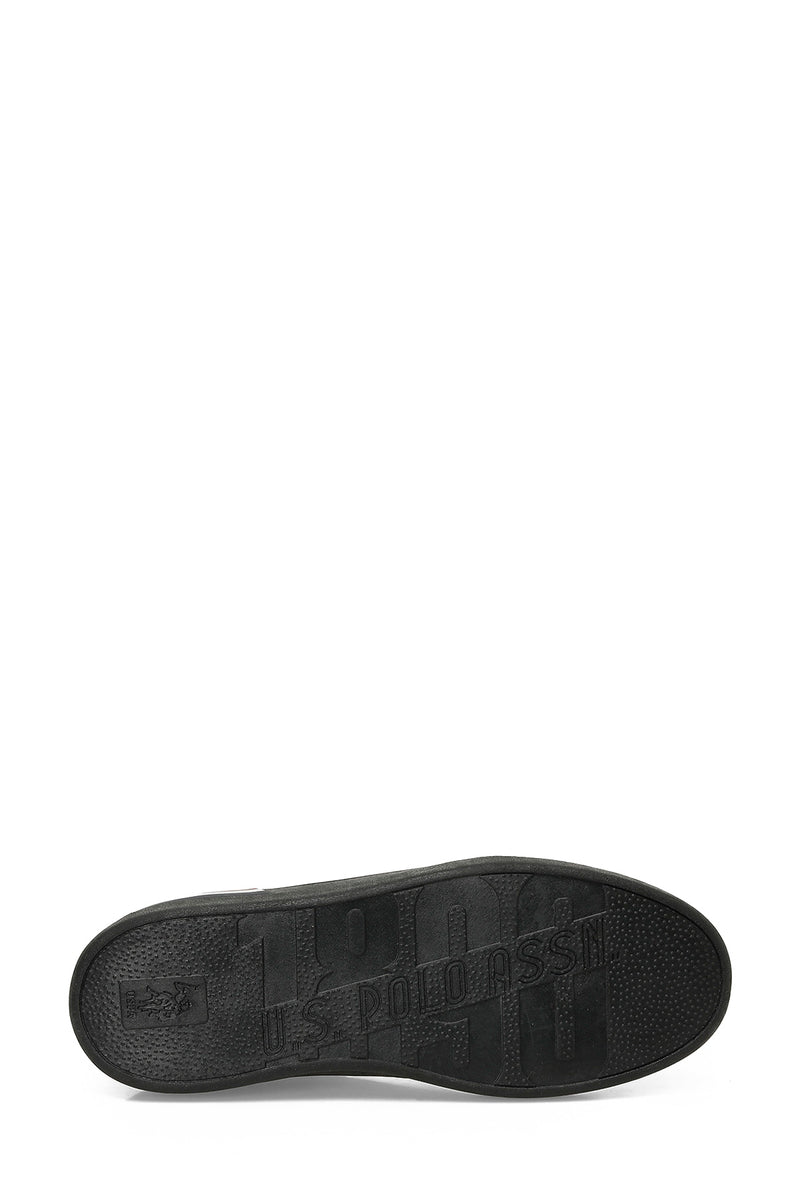 Pantofi sport din piele ecologica cu logo, Negru