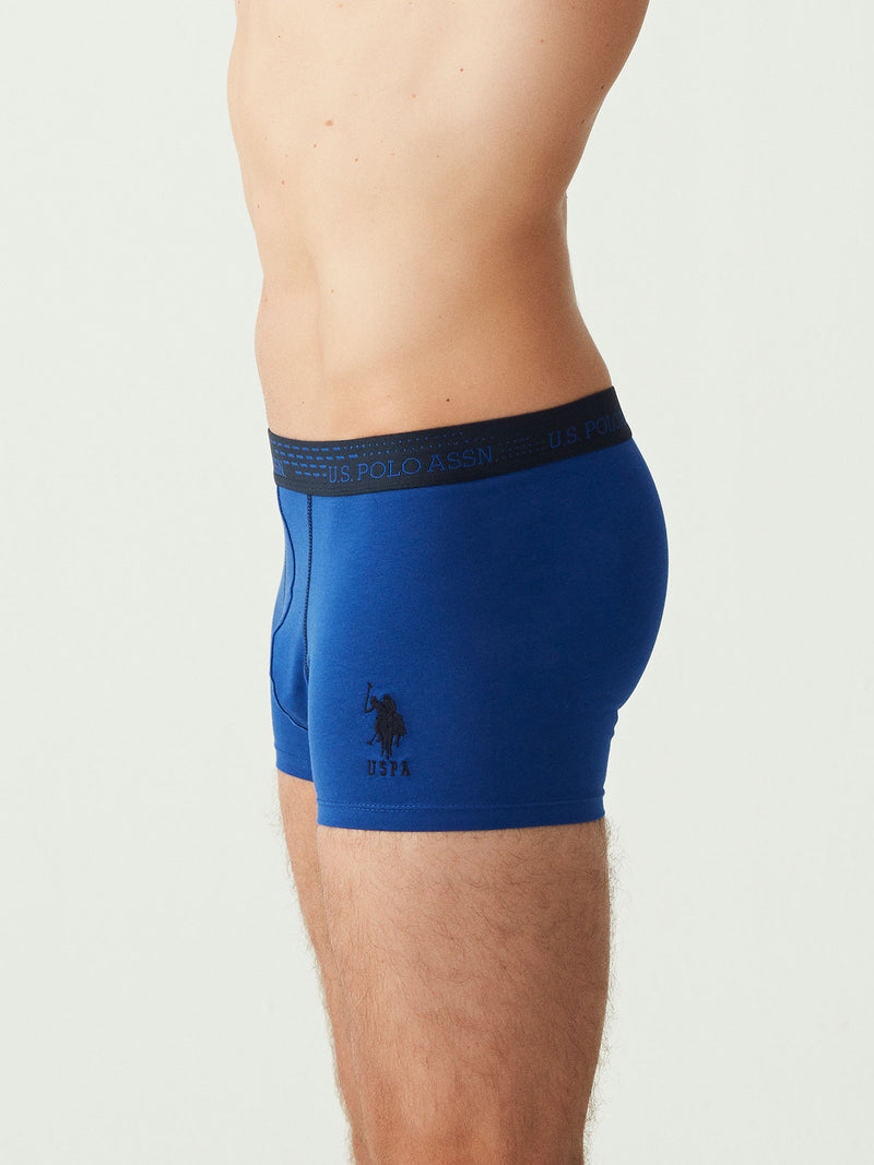 Set de boxeri cu banda in talie cu imprimeu logo -3 perechi