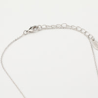 Colier Din Metal Placat Cu Rodiu, Cu Pandantiv Cu Perlă Albă Si Zirconia.