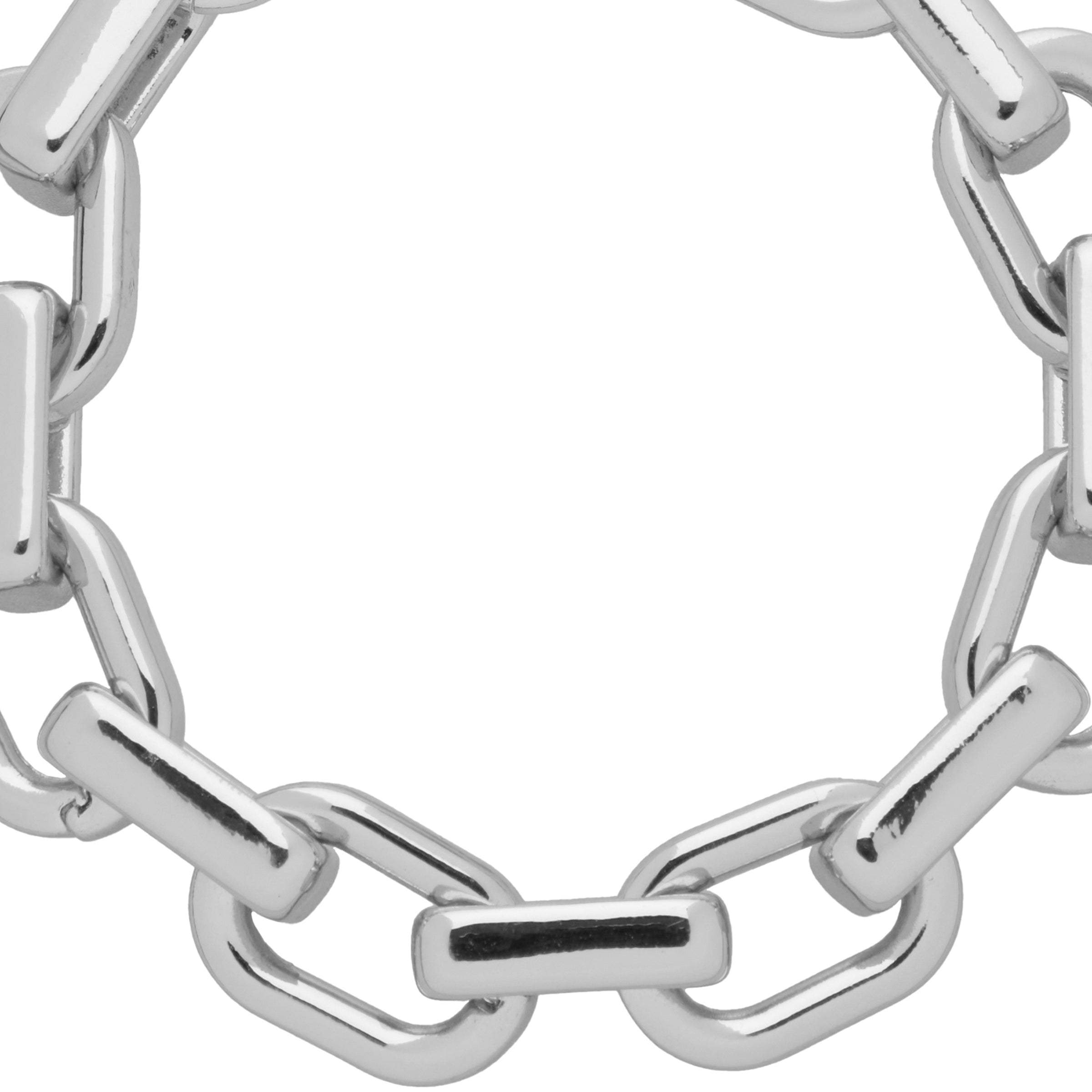 Brățară Tip Lanț Din Metal Placat Cu Rodiu