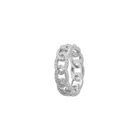Inel Din Metal Placat Cu Rodiu, Cu Cristale Zirconia Albe