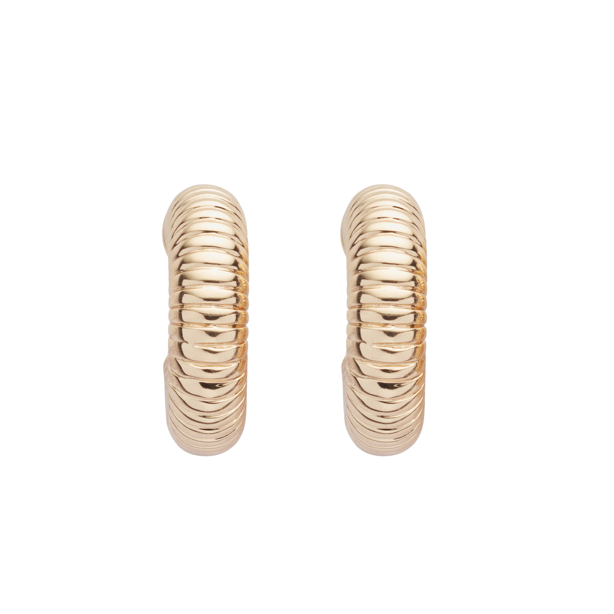 Cercei Cu Model Semirotund Din Metal Placat