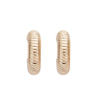 Cercei Cu Model Semirotund Din Metal Placat