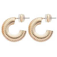 Cercei Cu Model Semirotund Din Metal Placat