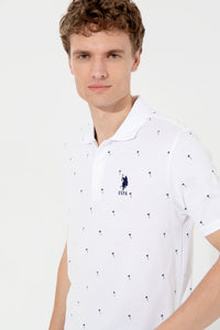 Tricou Polo Alb Cu Model