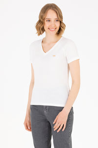 Tricou Slim Fit cu decolteu in V
