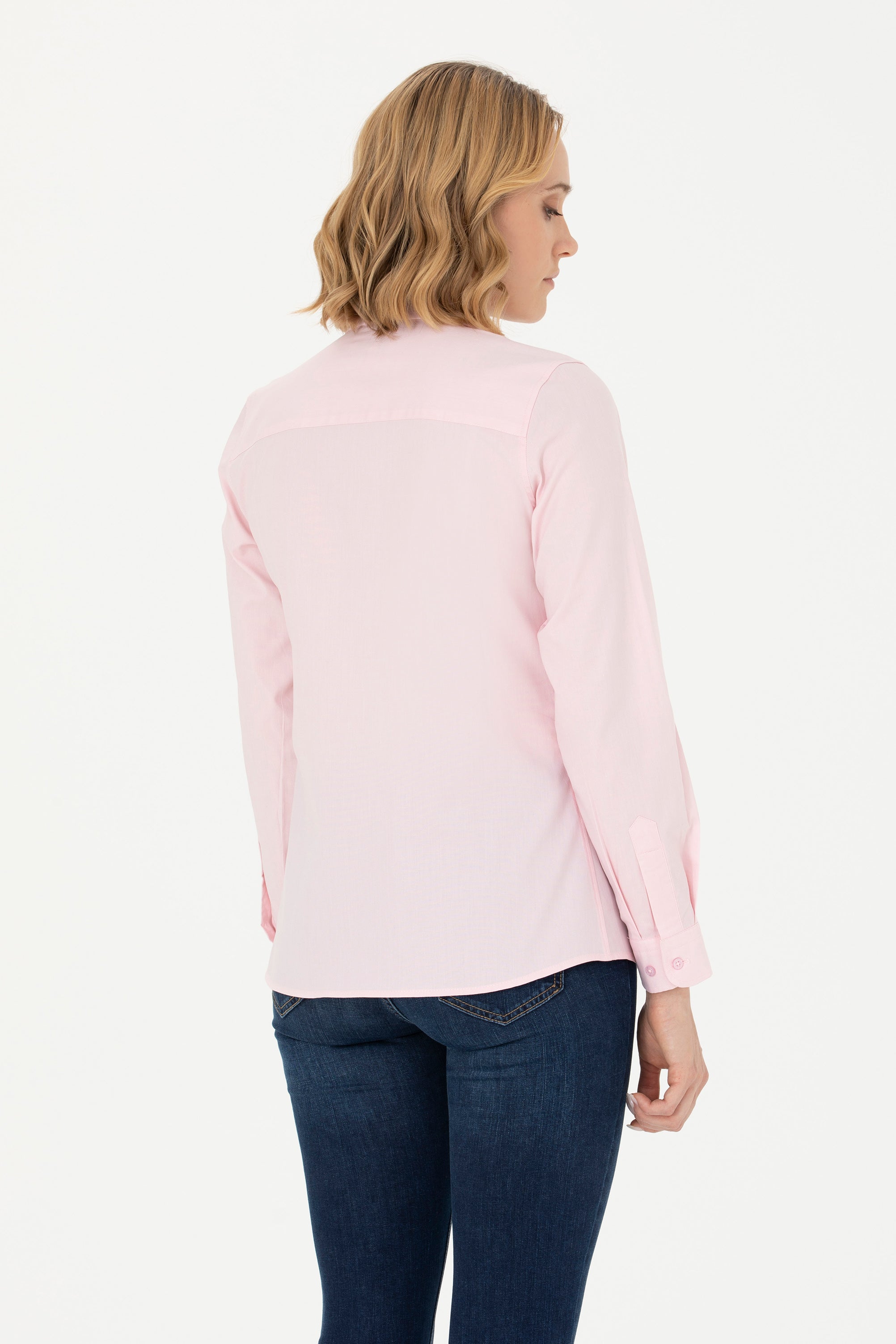  Camasa Dama Roz Pudra Cu Logo 