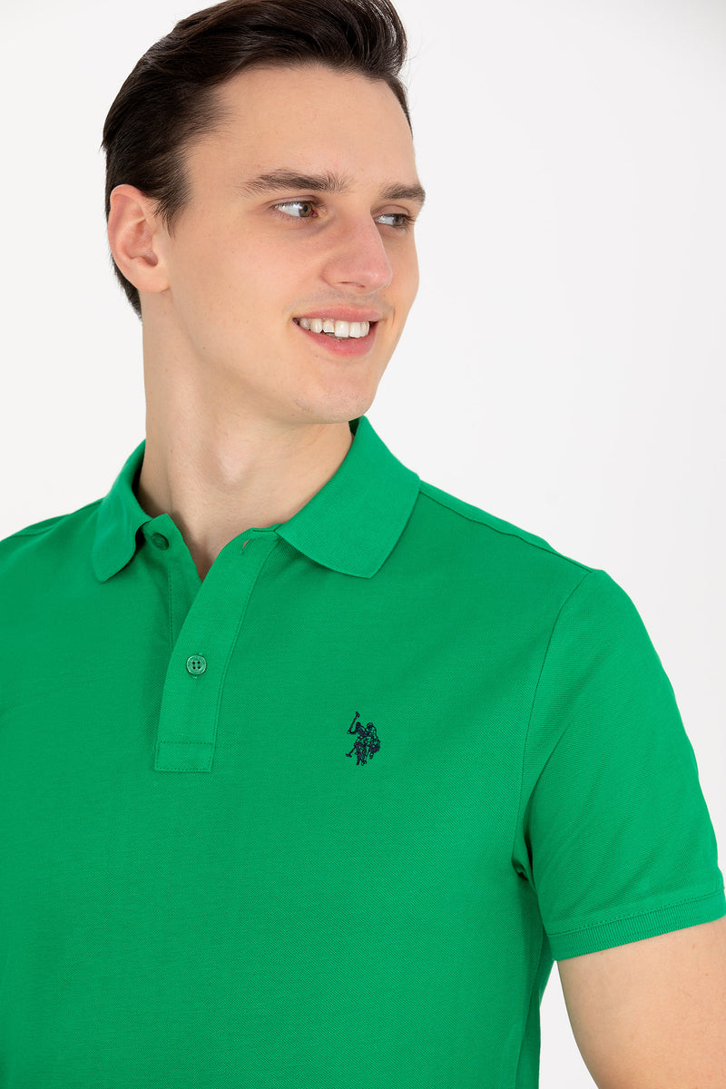 Tricou Polo Slim fit uni de bumbac