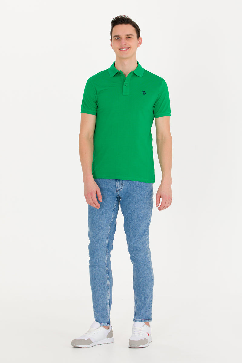 Tricou Polo Slim fit uni de bumbac