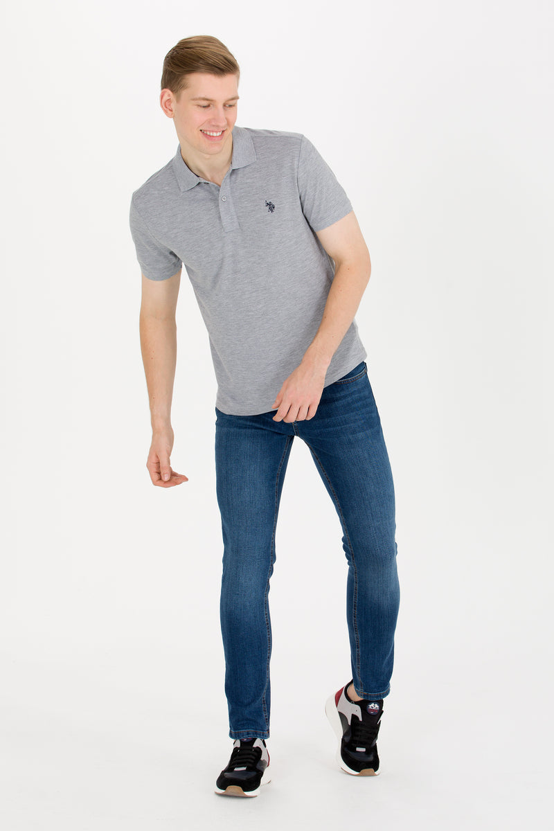 Tricou Polo Slim fit uni de bumbac