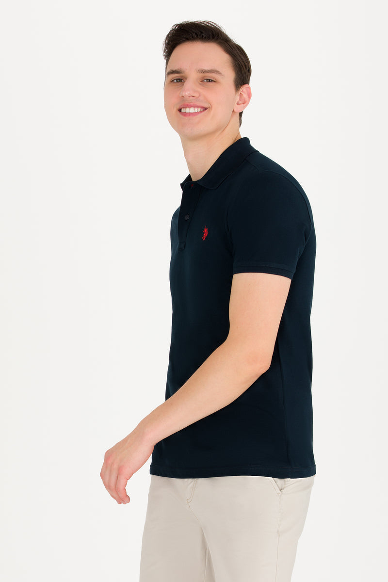 Tricou Polo Slim fit uni de bumbac