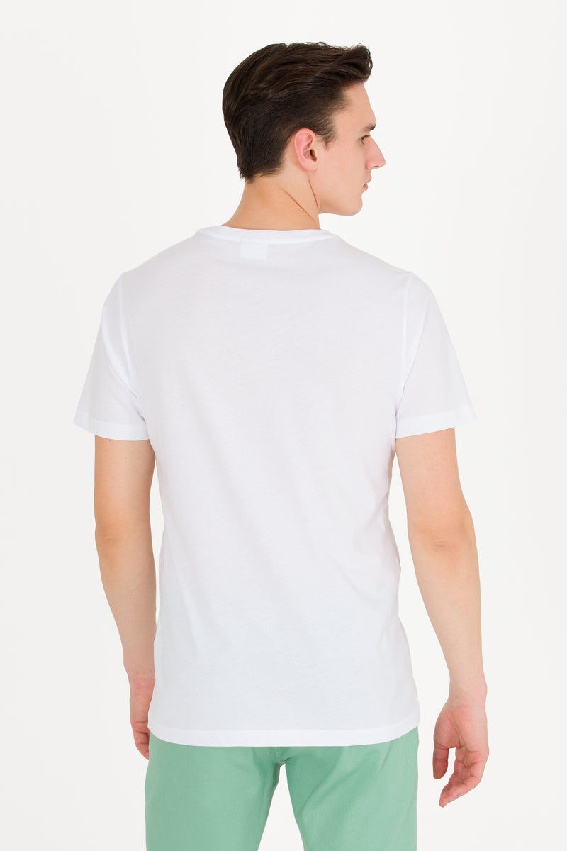 Tricou basic cu decolteu la baza gâtului