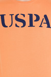 Tricou cu decolteu la baza gâtului cu imprimeu logo