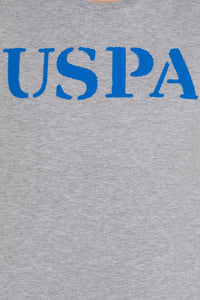 Tricou cu decolteu la baza gâtului cu imprimeu logo