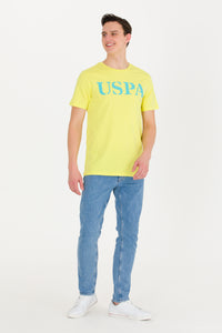 Tricou cu decolteu la baza gâtului cu imprimeu logo