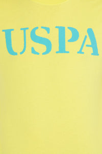 Tricou cu decolteu la baza gâtului cu imprimeu logo