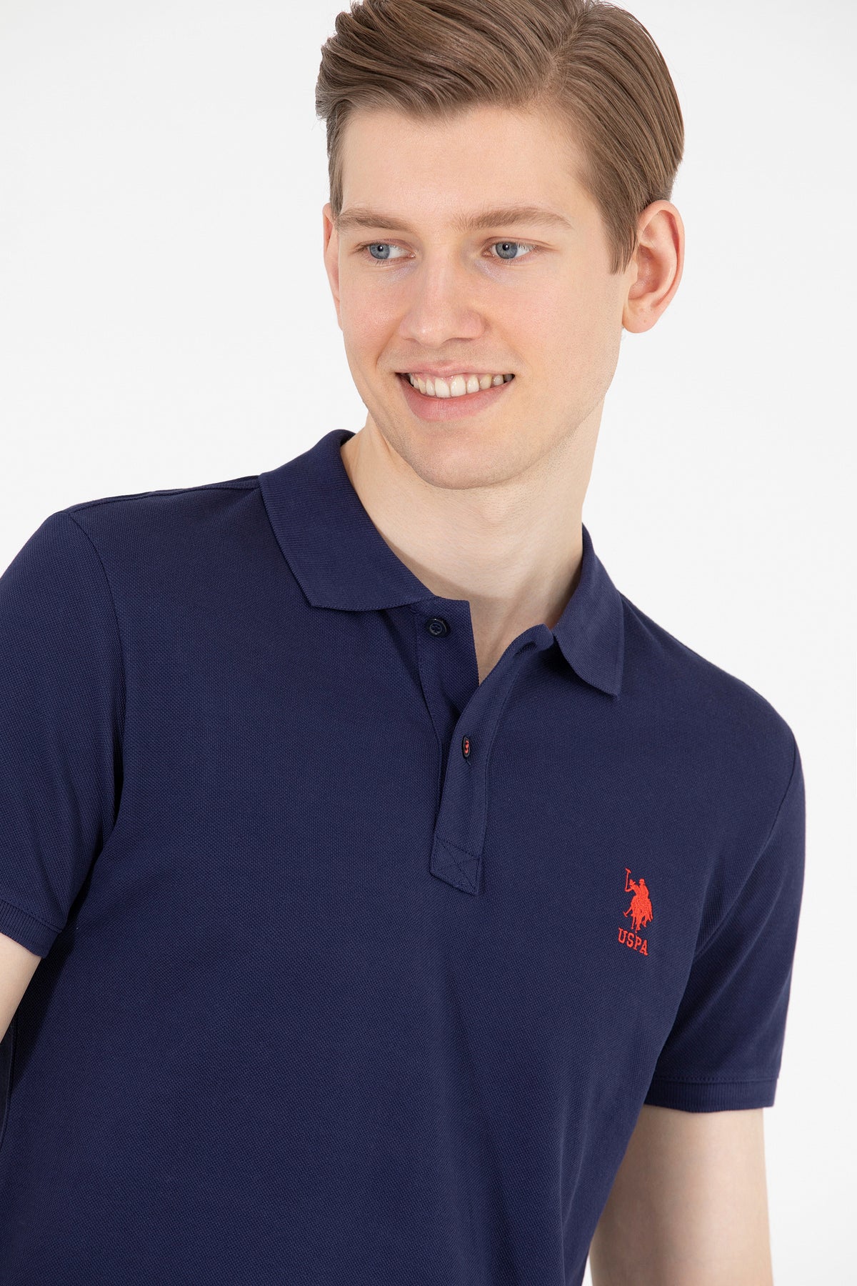 Tricou Polo Slim fit cu imprimeu logo