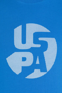 Tricou cu decolteu la baza gâtului cu imprimeu text