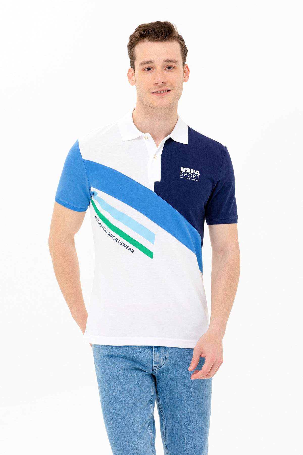 Tricou polo regular fit de bumbac