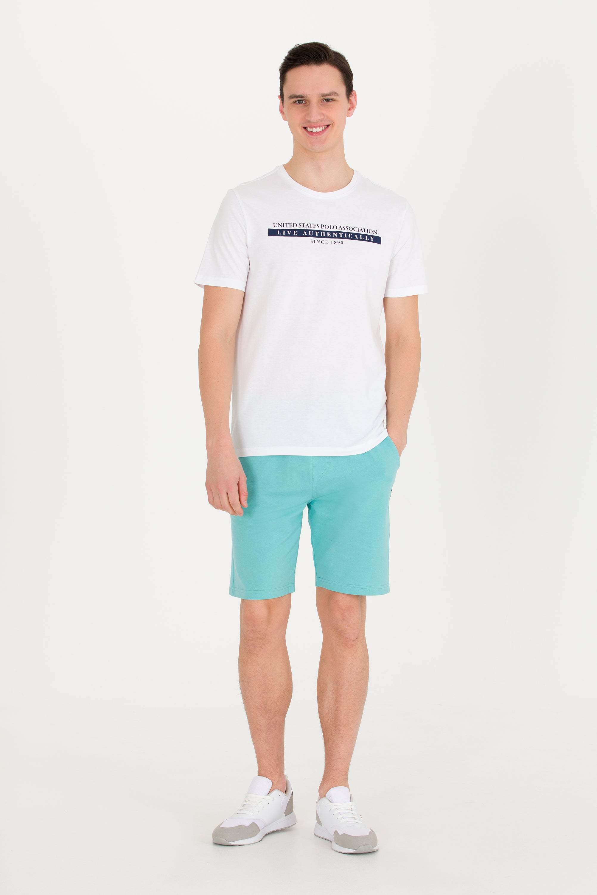 Pantaloni scurți din bumbac cu șnur