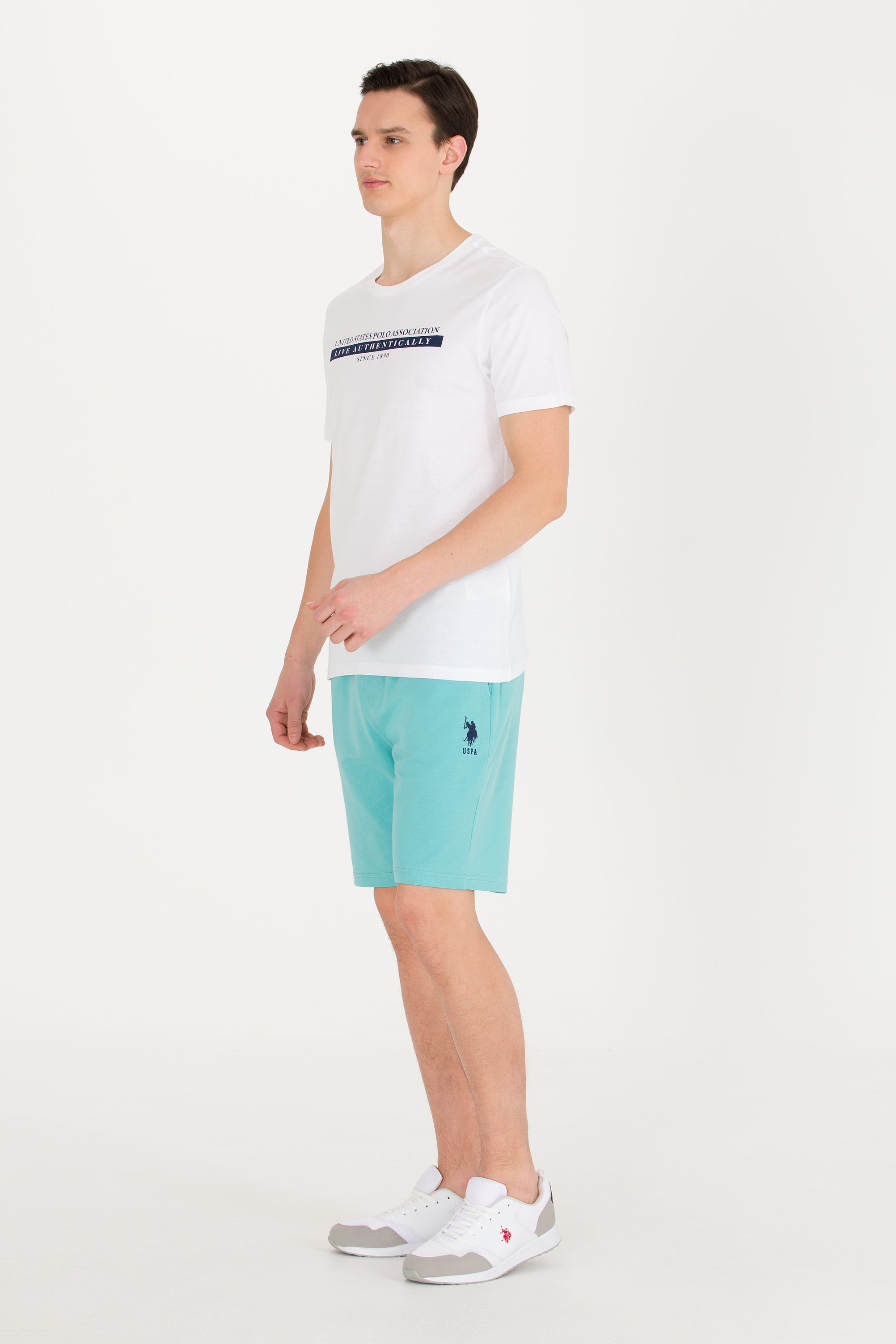 Pantaloni scurți din bumbac cu șnur