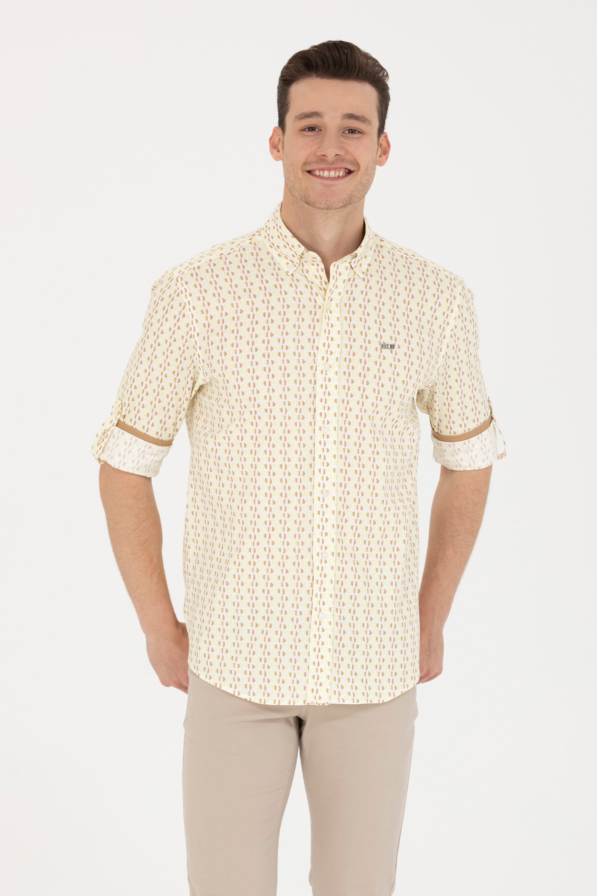 Camasa Barbat Multicolora Cu Model Abstract