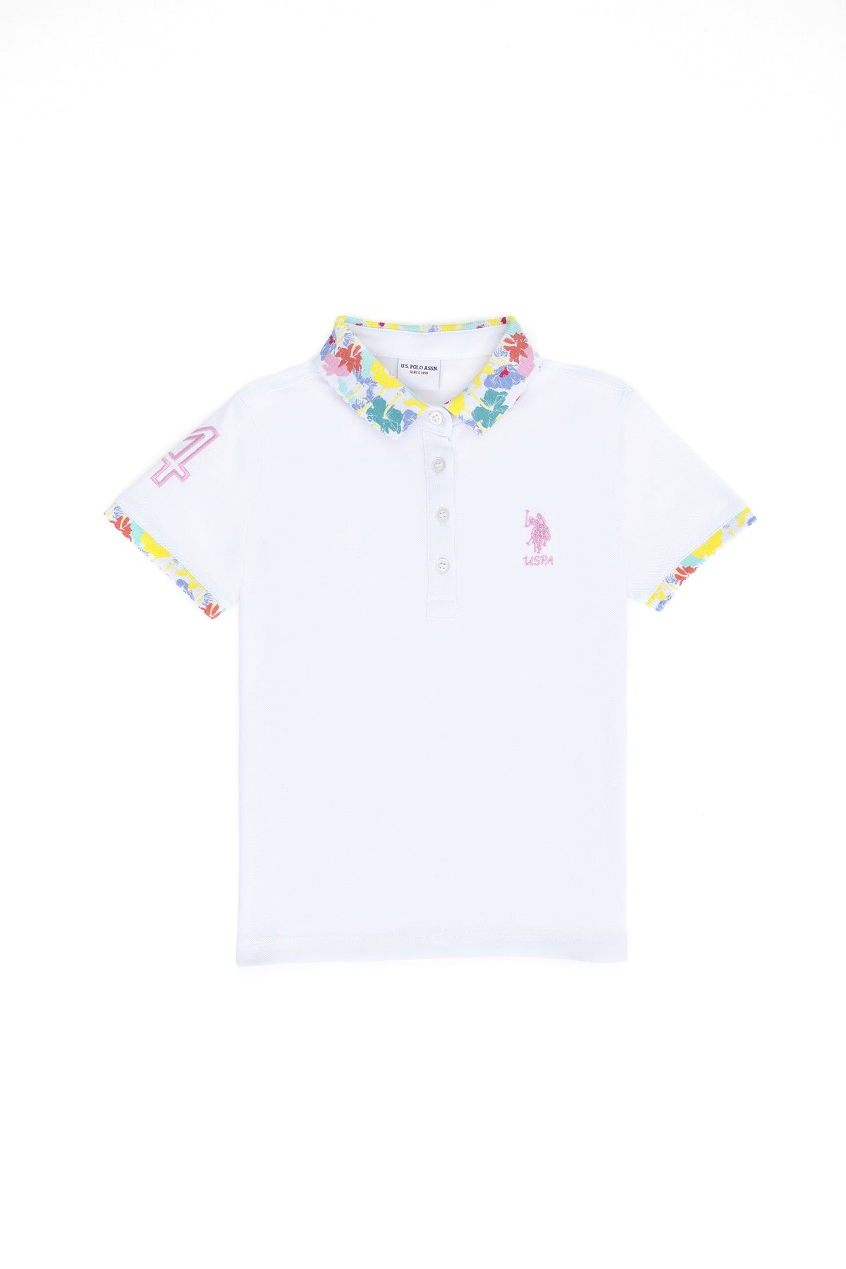 Tricou Polo cu model floral