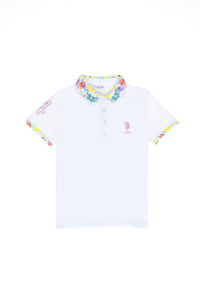 Tricou Polo cu model floral