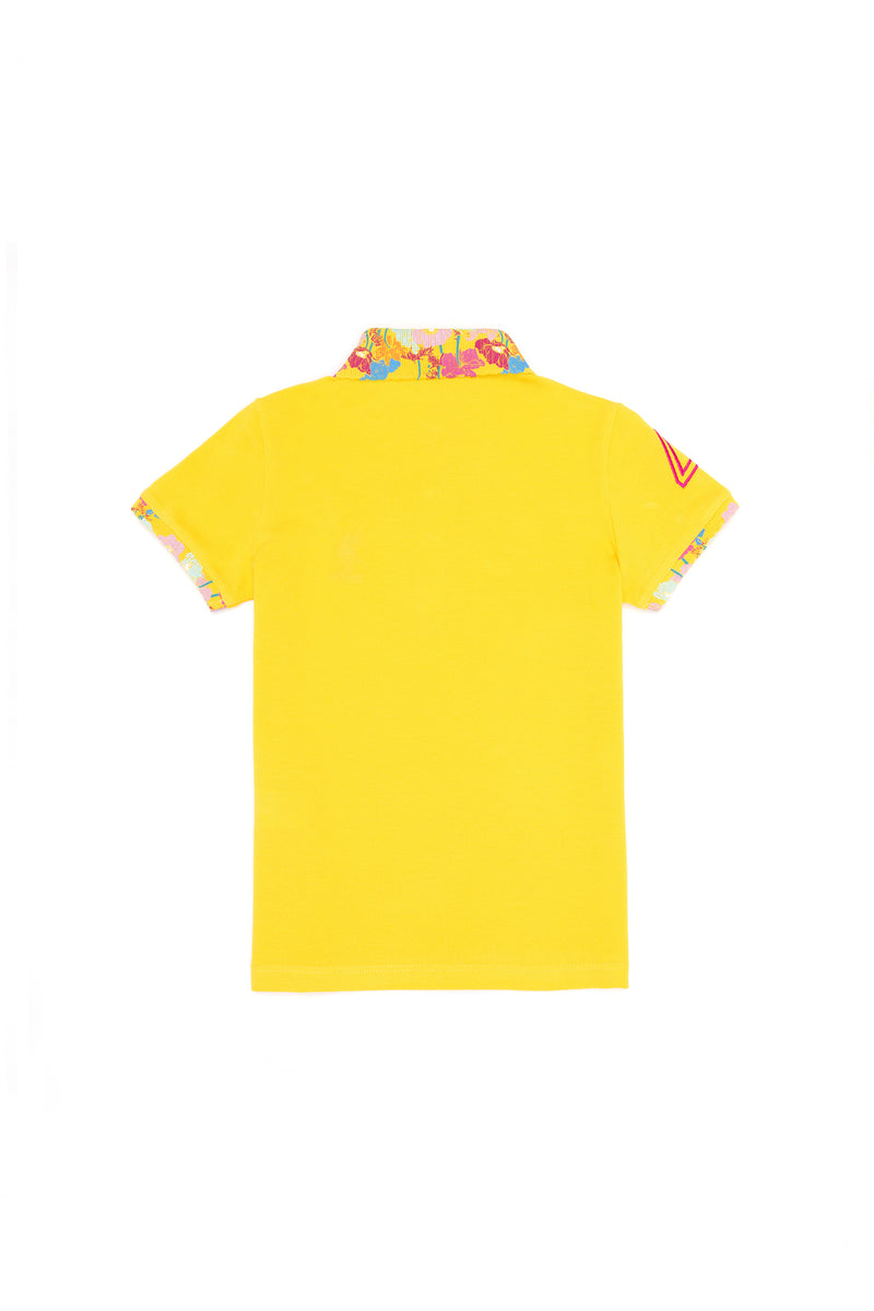 Tricou Polo cu model floral