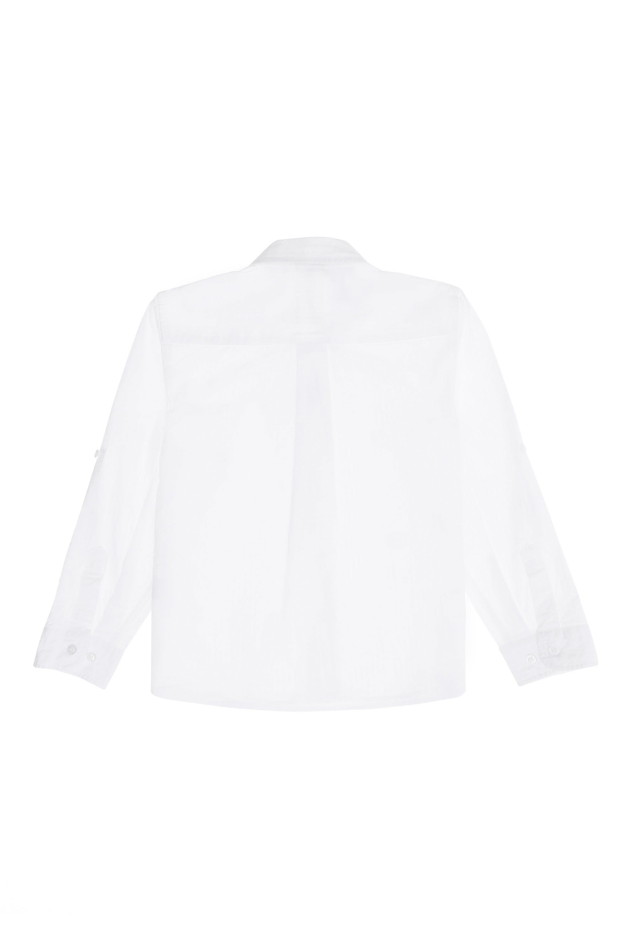 Cămașă Băieți Pe Alb Cu Logo Brodat
