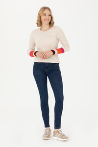 Blugi skinny cu talie medie